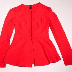 Windsor Hot Orange Peplum Blazer with Tailored Fit